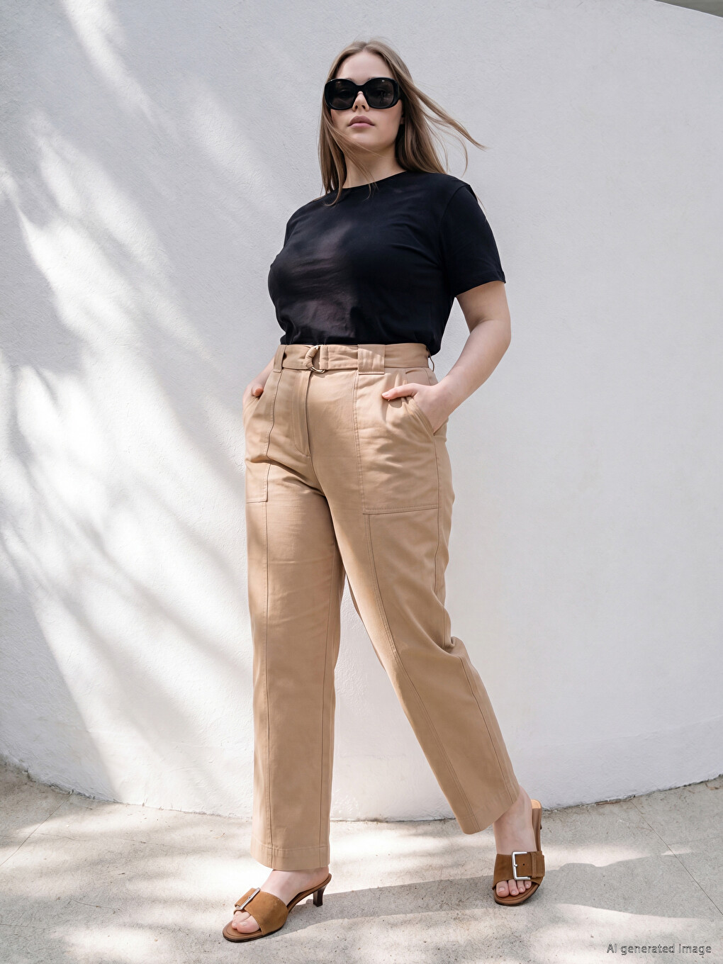 Plus Size 100% Cotton Women's T-shirt-1
