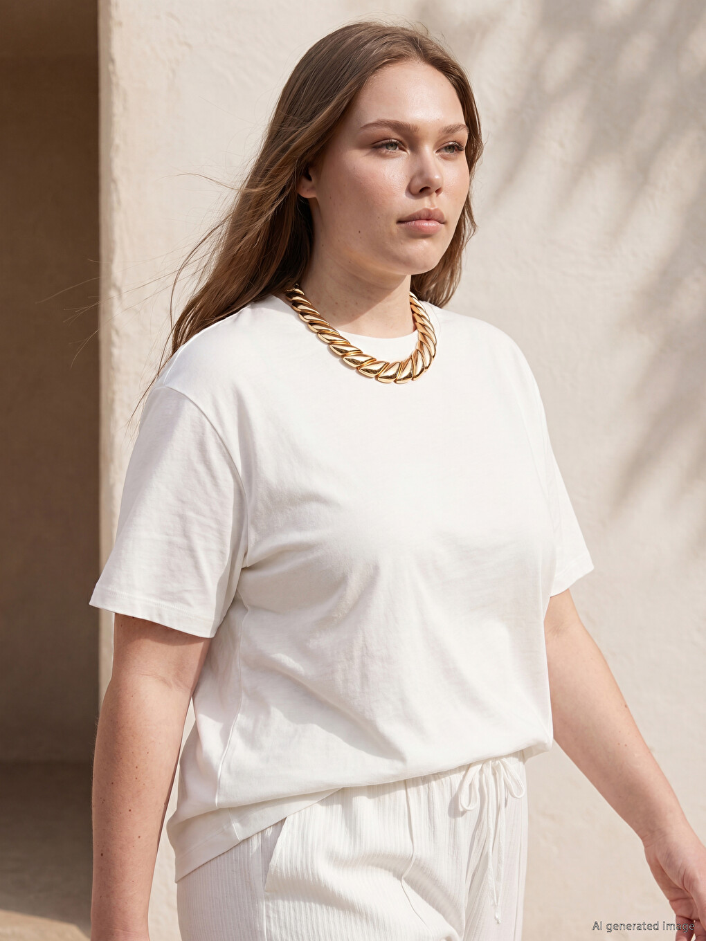 Plus Size 100% Cotton Women's T-shirt