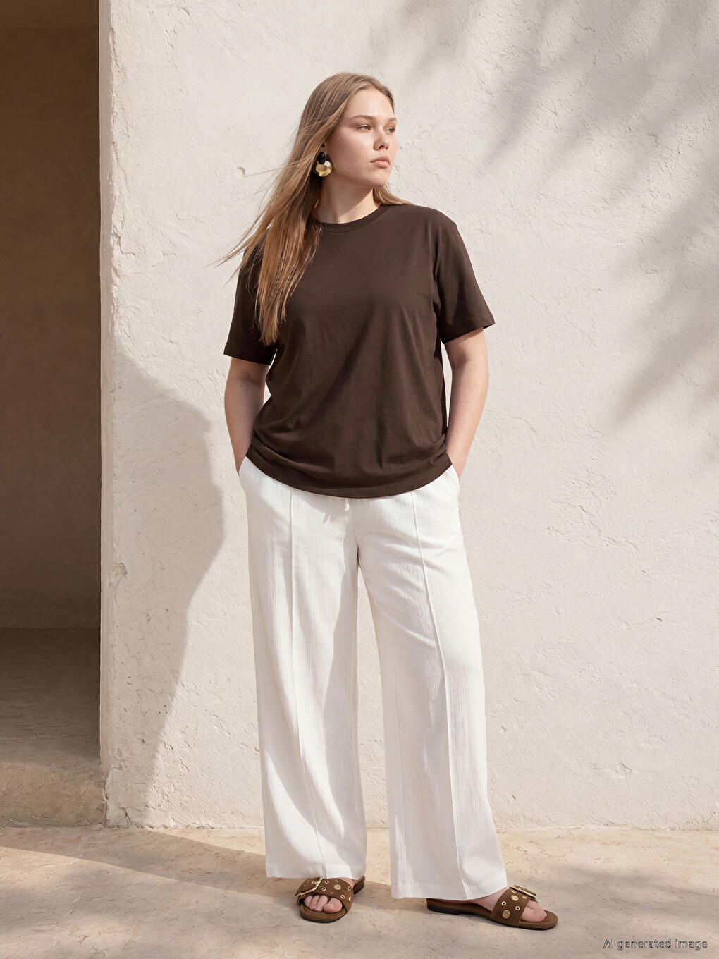 Plus Size 100% Cotton Women's T-shirt-1