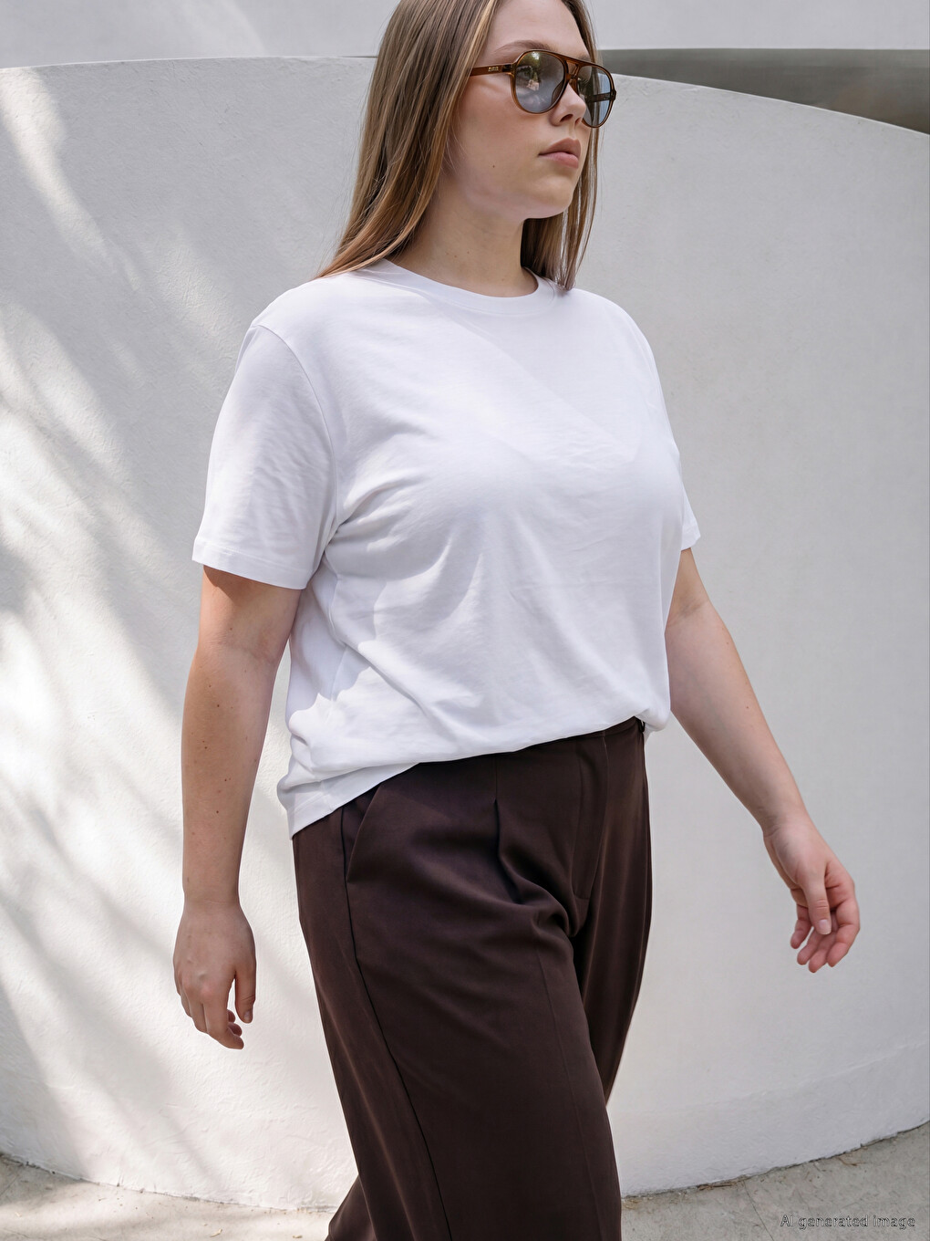 Plus Size 100% Cotton Women's T-shirt