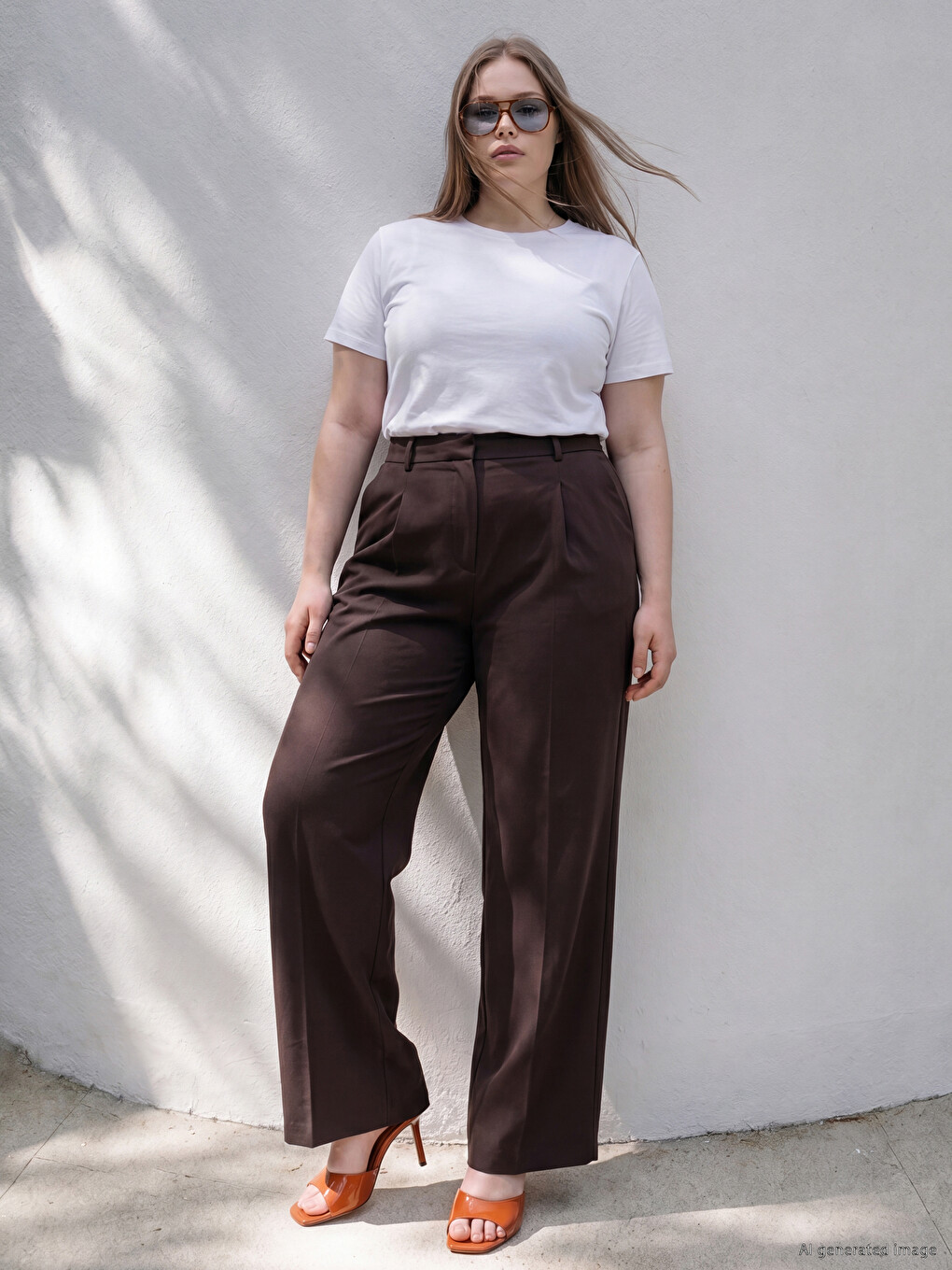 Plus Size 100% Cotton Women's T-shirt-1