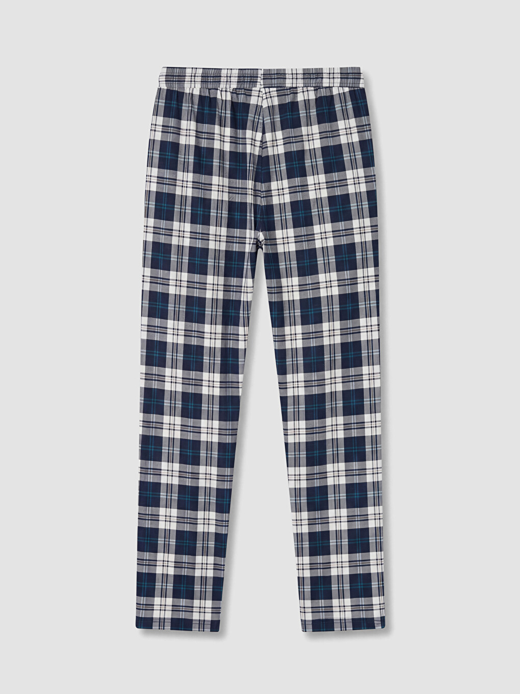 Lacivert Regular Fit Ekose Erkek Pijama Altı-2