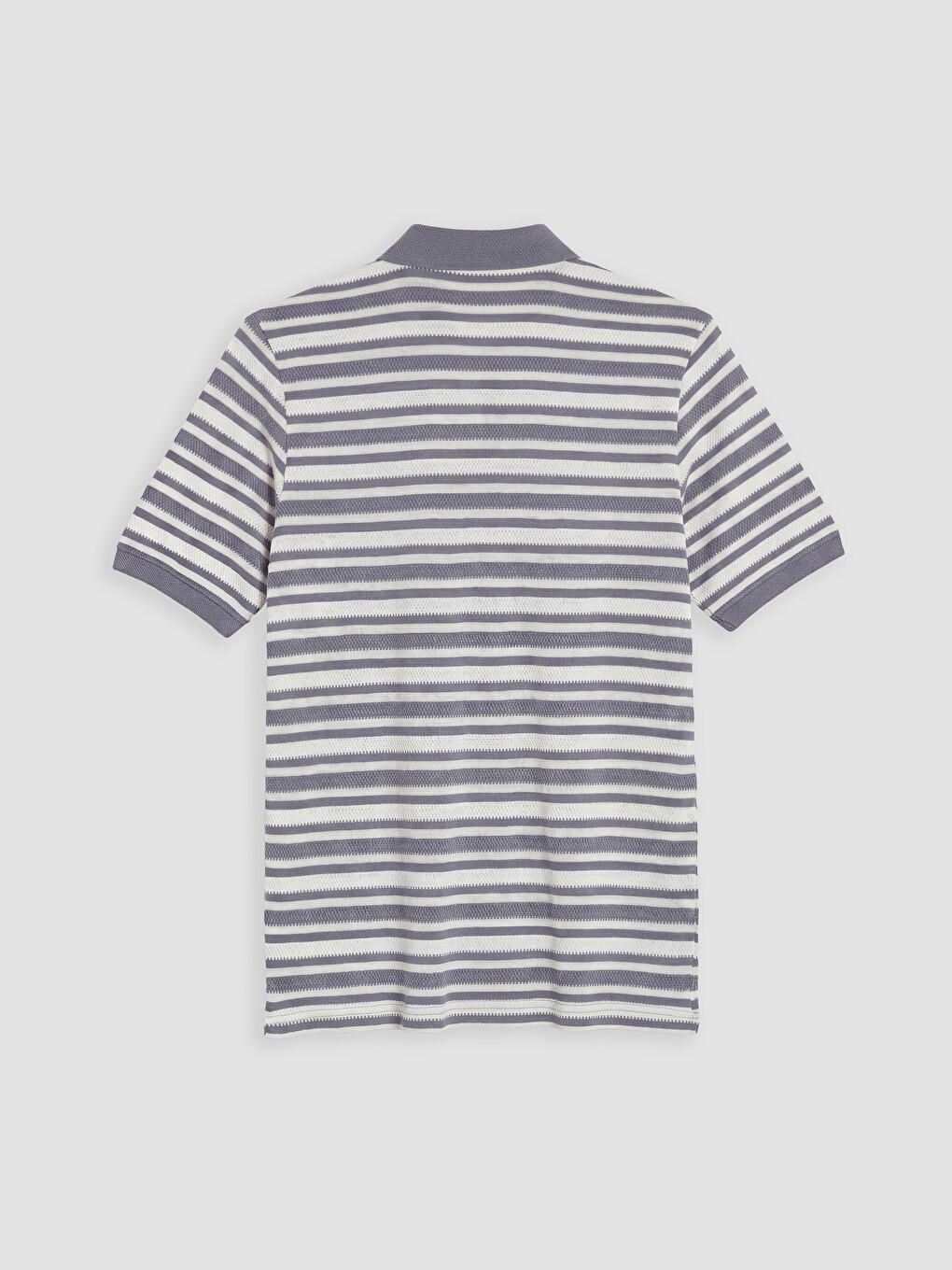 İndigo Polo Yaka Çizgili Erkek Tişört-2