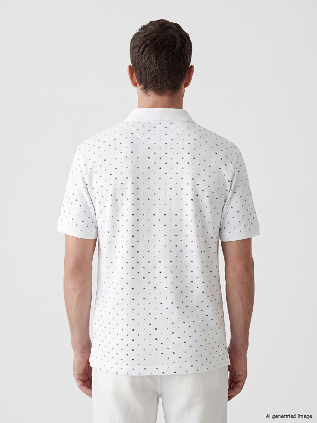 Polo Collar Printed Men's T-Shirt-2