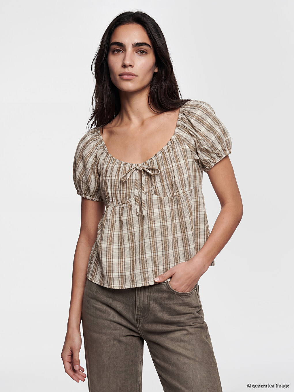 Woman Khaki Blouse