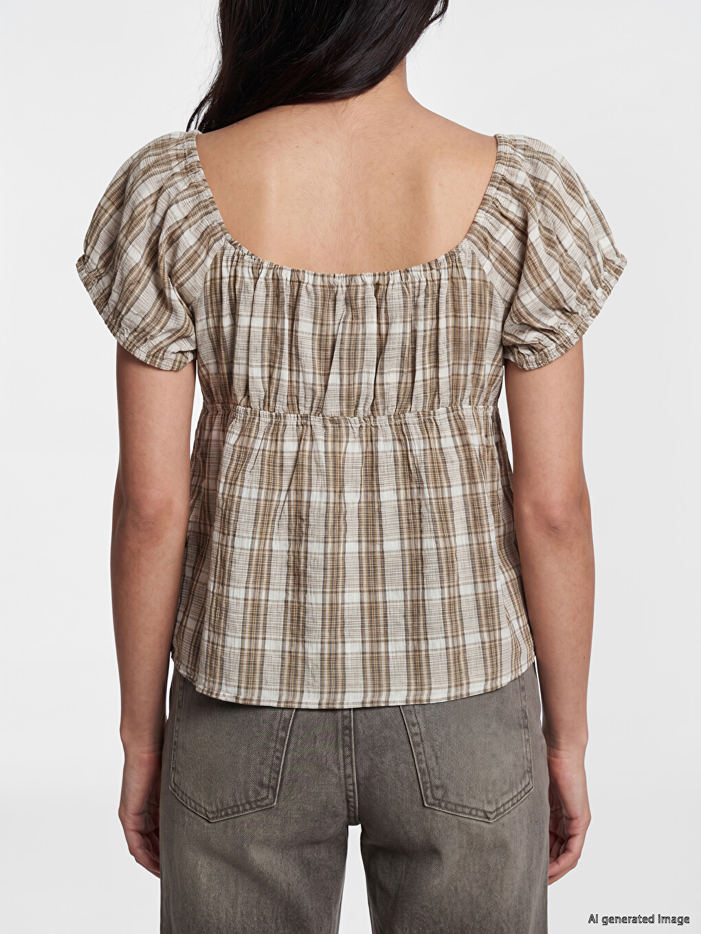 Woman Khaki Blouse-3