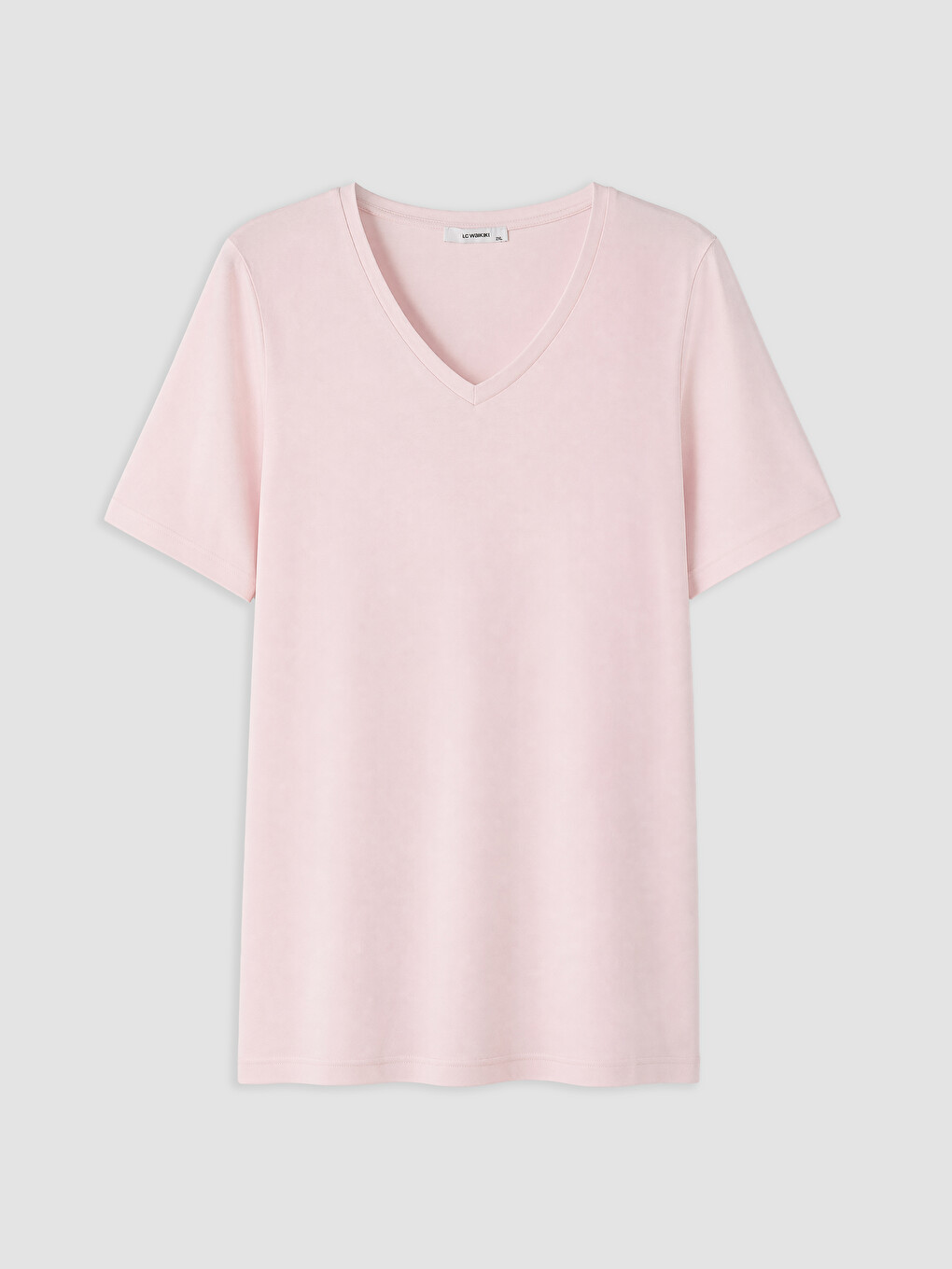 Pembe Büyük Beden %100 Pamuklu Kadın Tişört