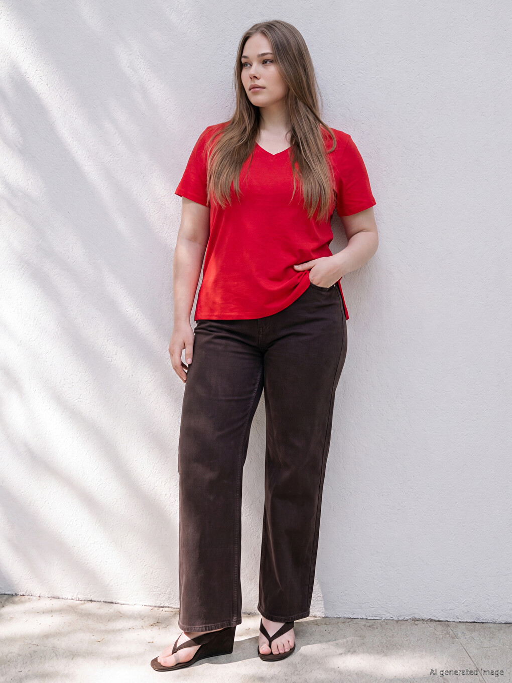 Plus Size 100% Cotton Women's T-shirt-1