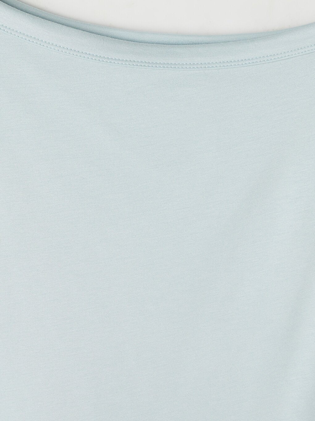 Mavi Kayık Yaka Oversize Soft Touch Kadın Tişört-1
