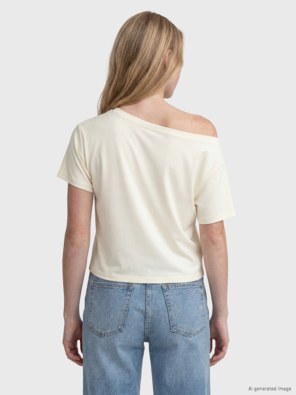 Slash Neck Oversize Soft Touch Women's T-Shirt-3