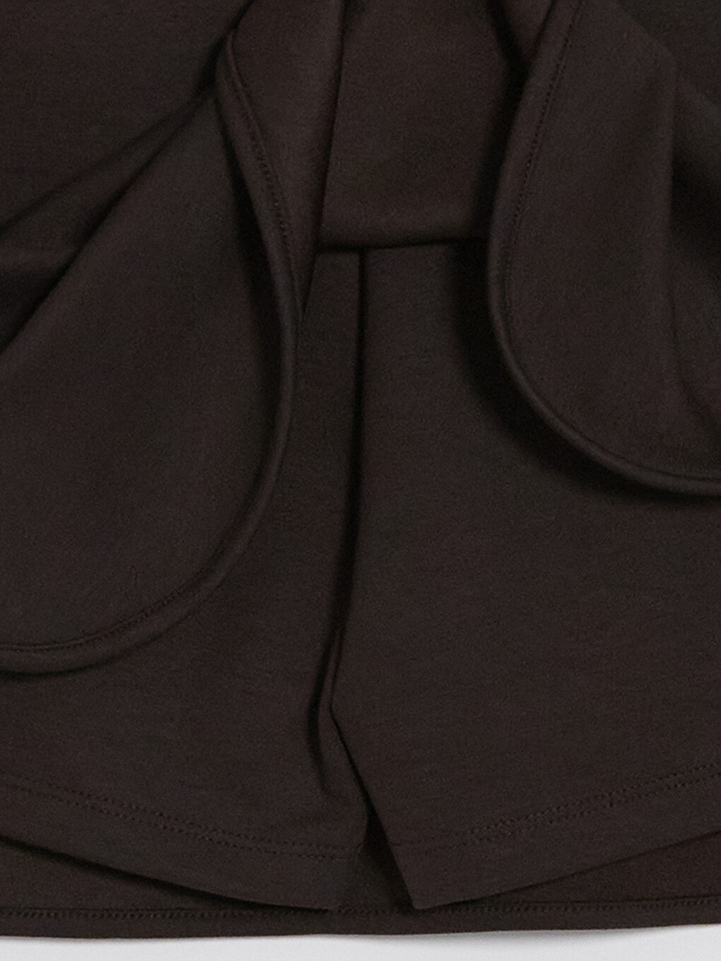 Kahverengi Beli Lastikli Spor Şort Etek-3