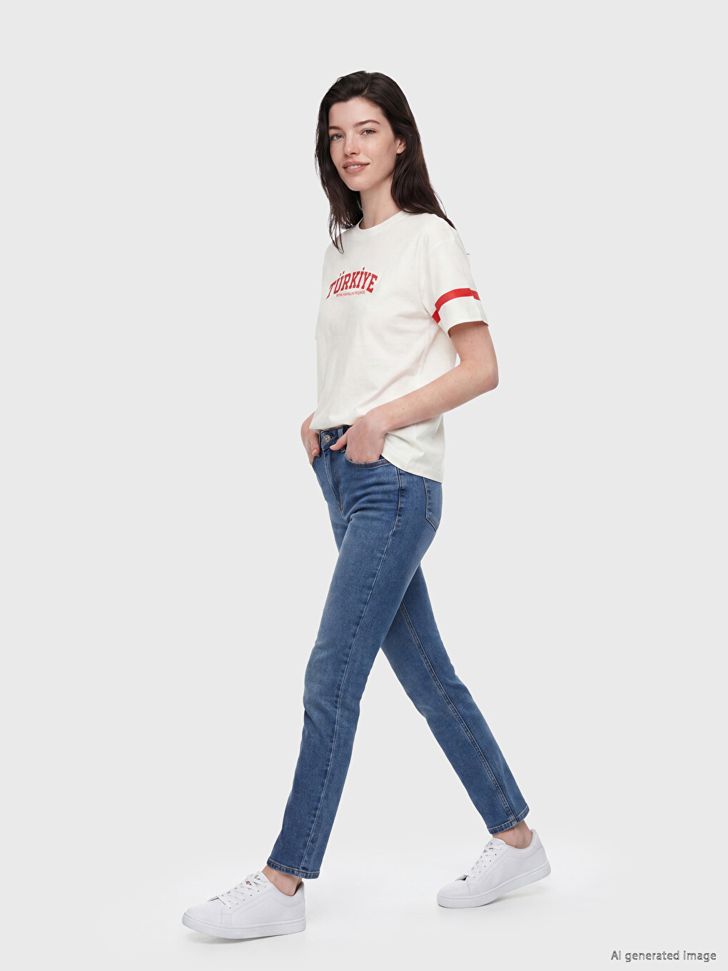 Woman White T-Shirt-1