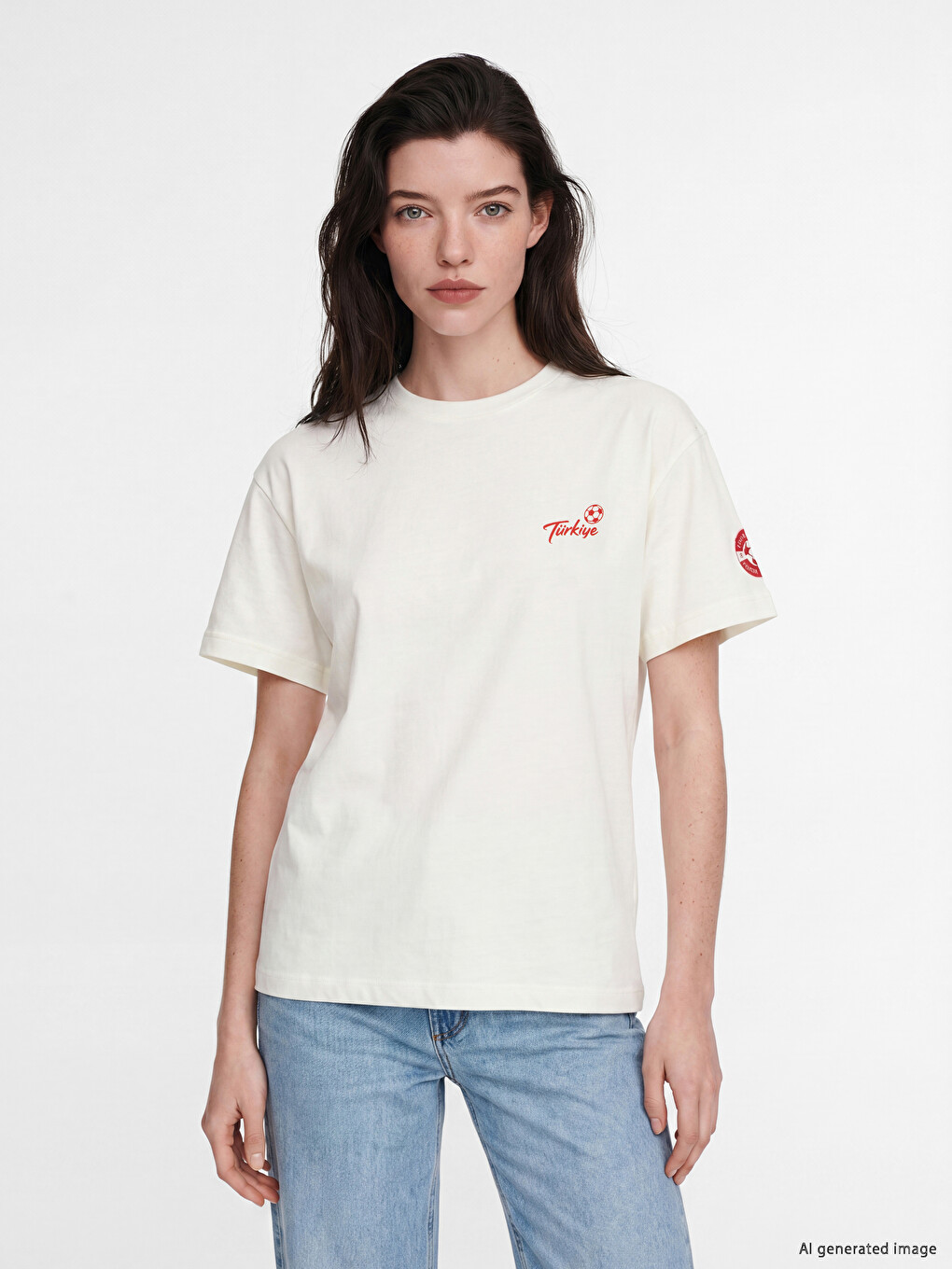 Crew Neck Turkey Printed Women's T-Shirt