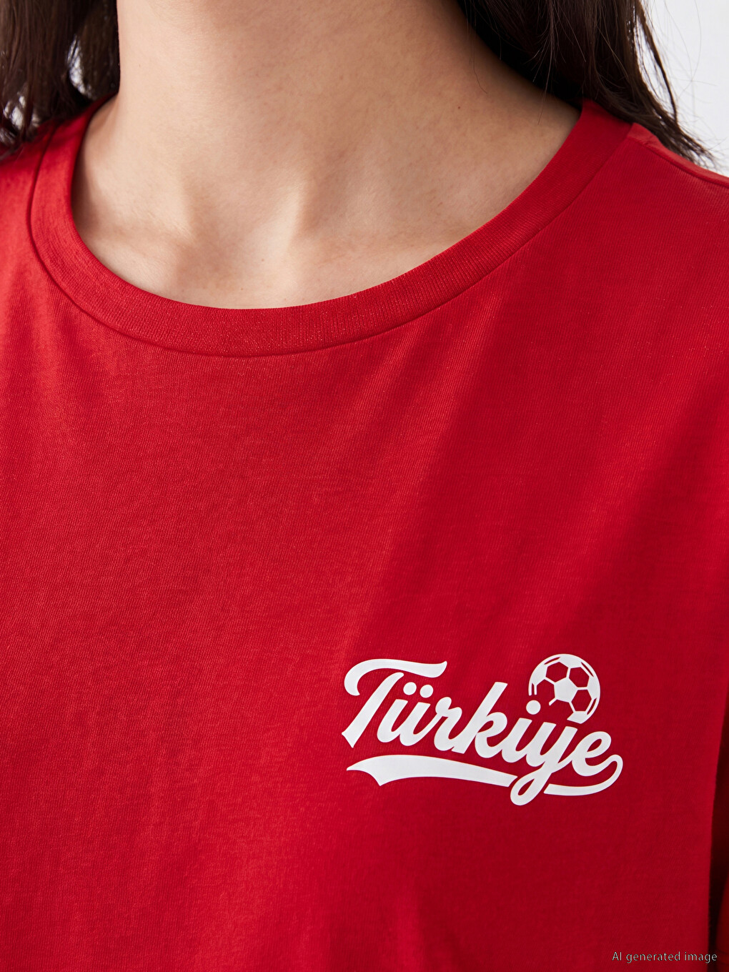 Crew Neck Turkey Printed Women's T-shirt-2