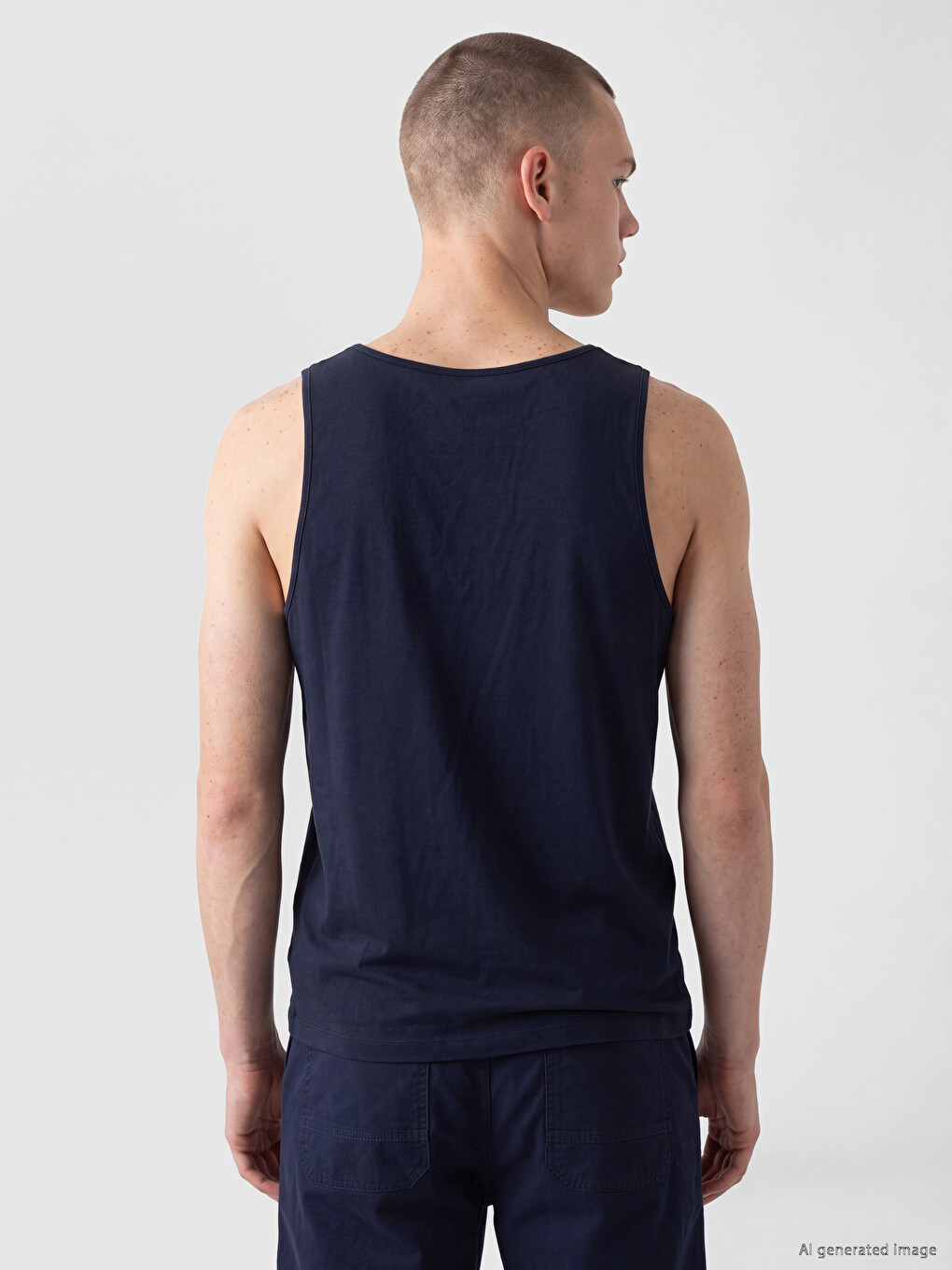 Crew Neck Printed Men's Sleeveless T-shirt-3