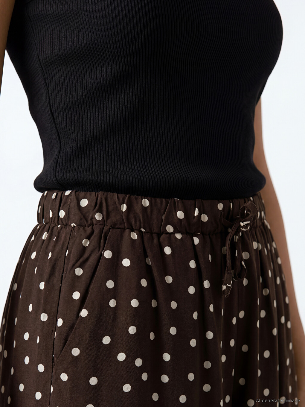 Elastic Waist And Drawstring Polka Dot Women's Shorts-2