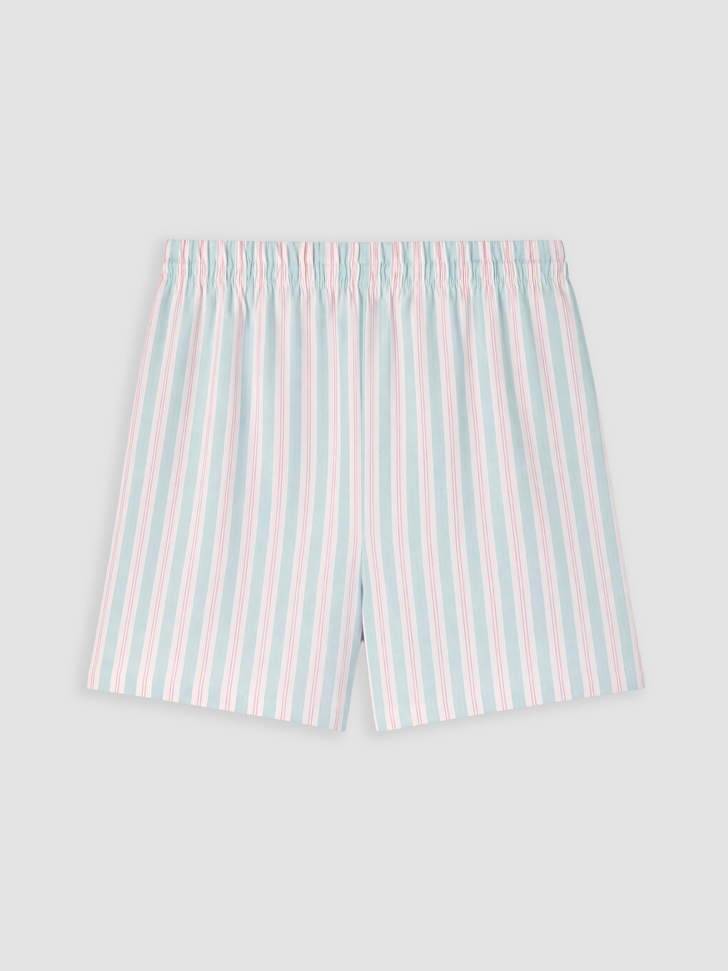 Pembe Çizgili %100 Pamuklu Kadın Şort Pijama Altı-1