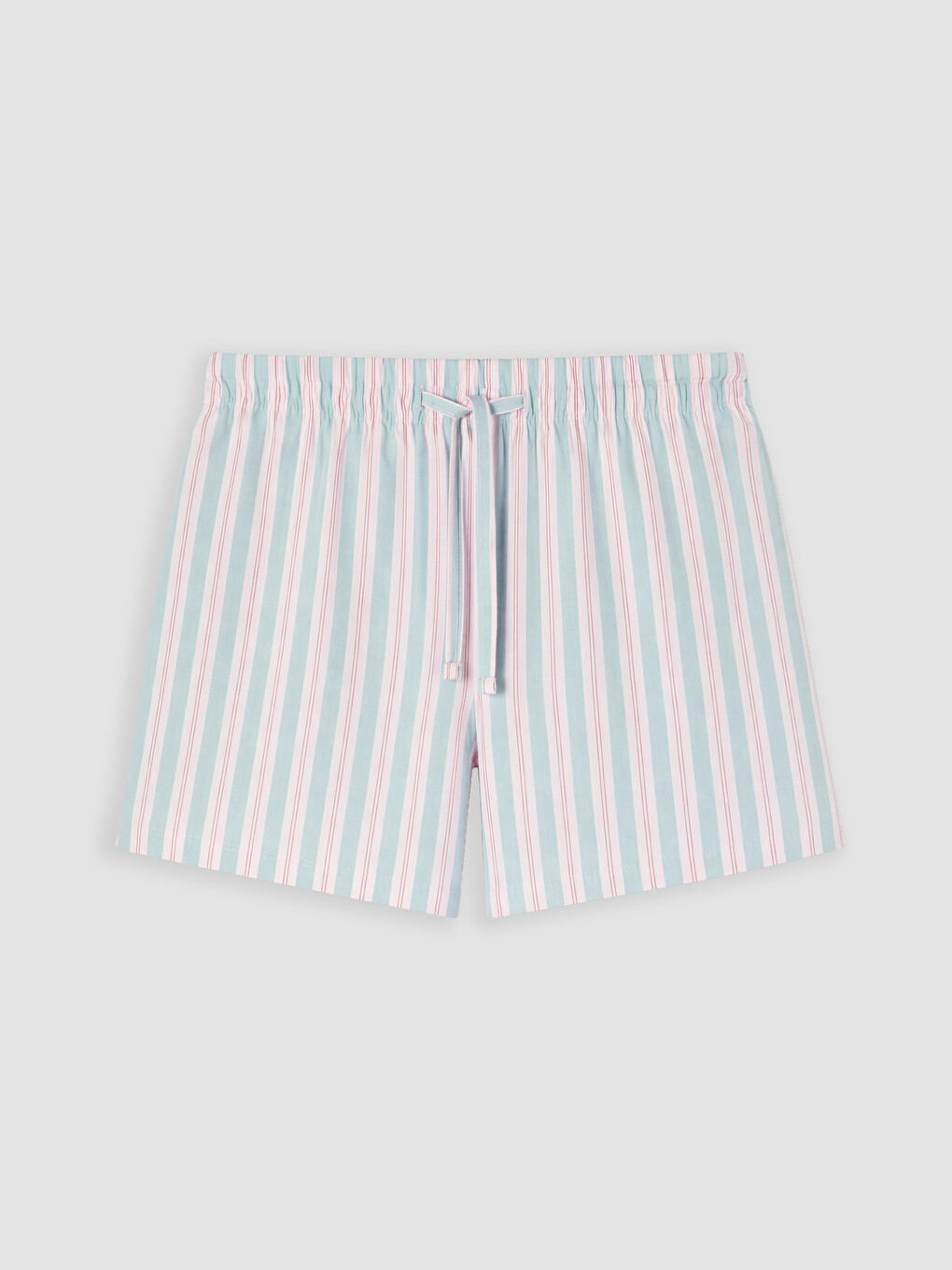 Pembe Çizgili %100 Pamuklu Kadın Şort Pijama Altı