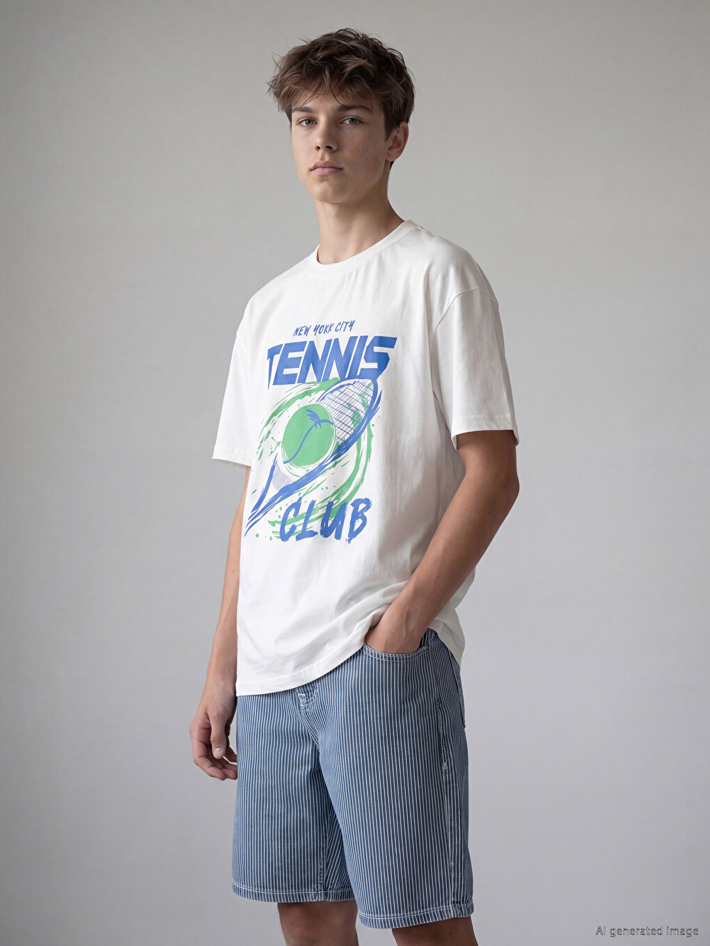 Crew Neck Printed Boys' T-Shirt