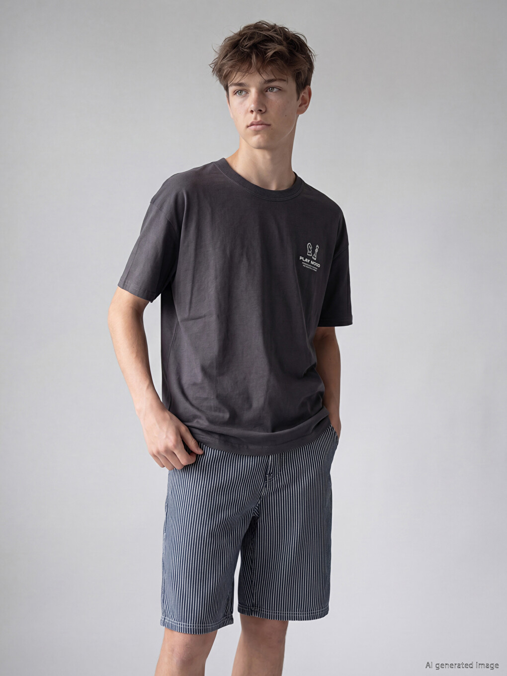 Crew Neck Printed Boys' T-shirt