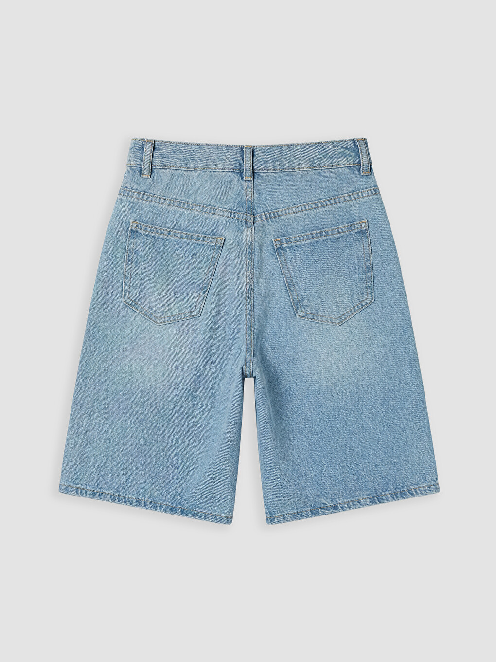 İndigo Geniş Paça Erkek Çocuk Jean Şortolon-2