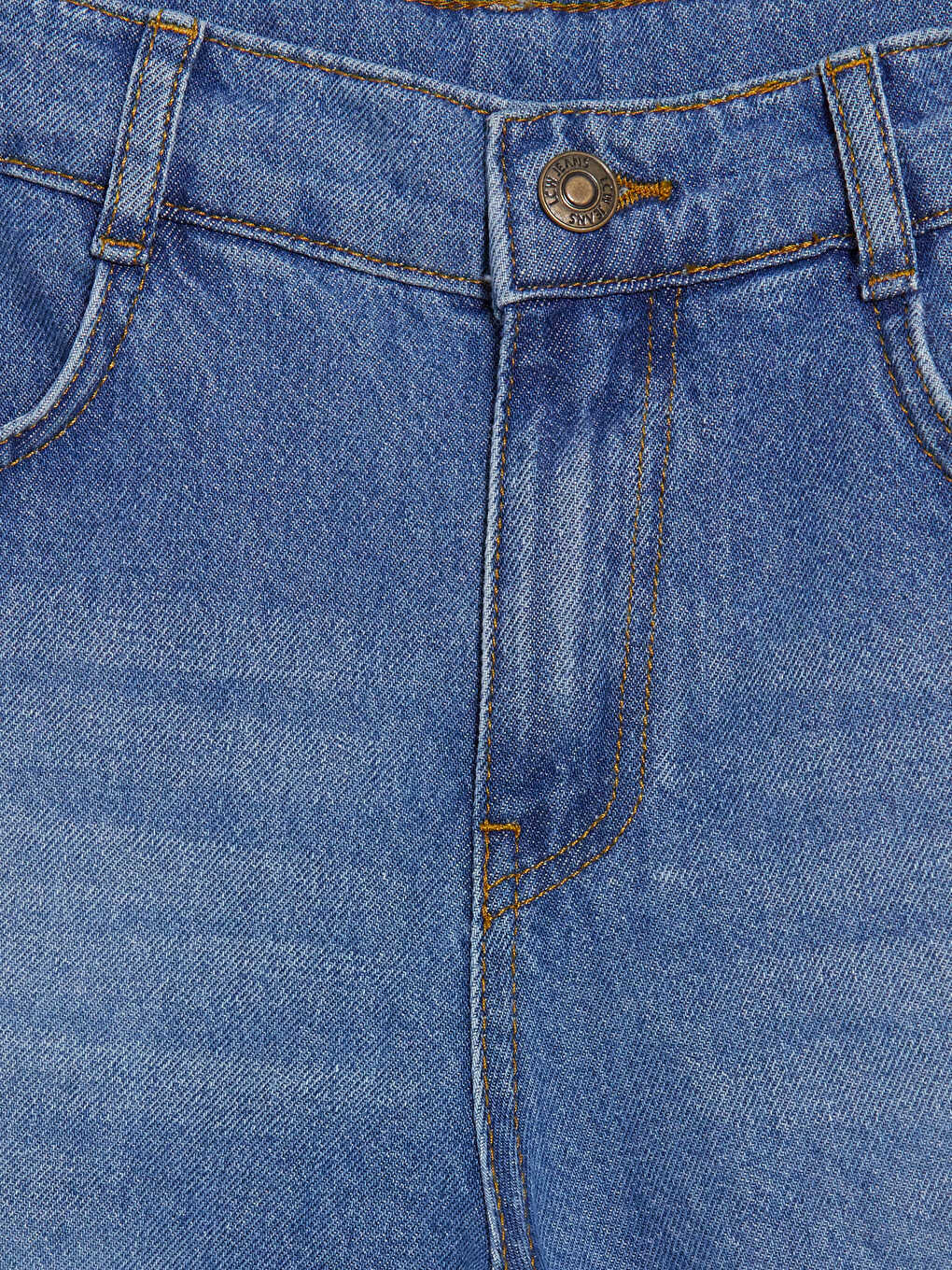 İndigo Geniş Paça Erkek Çocuk Jean Şortolon-2
