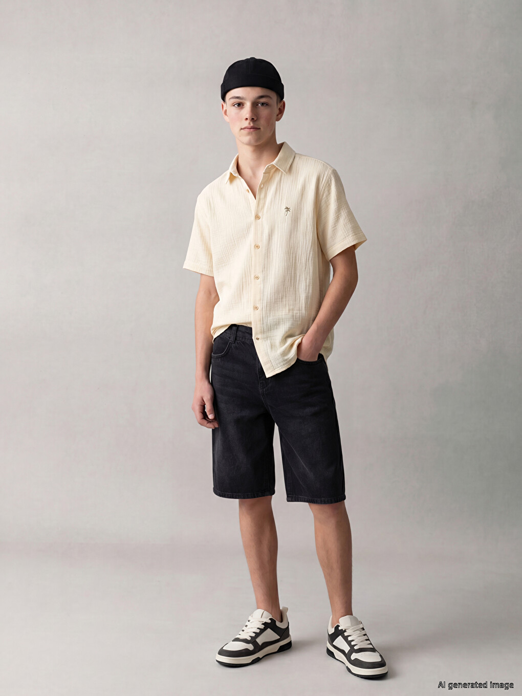Wide Leg Boys' Denim Shorts