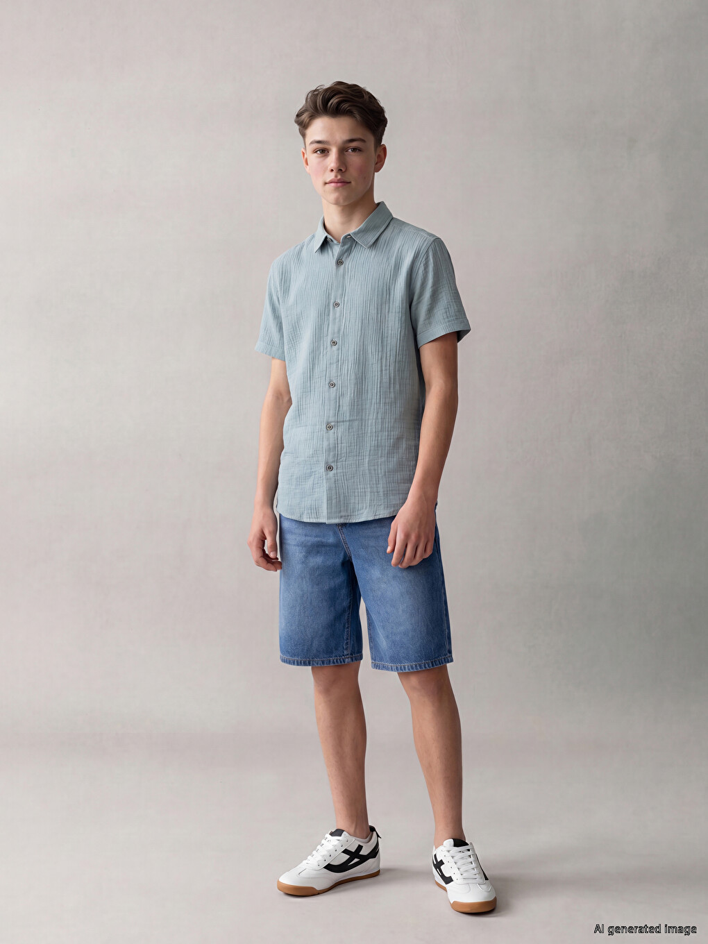 Wide Leg Boys' Denim Shorts