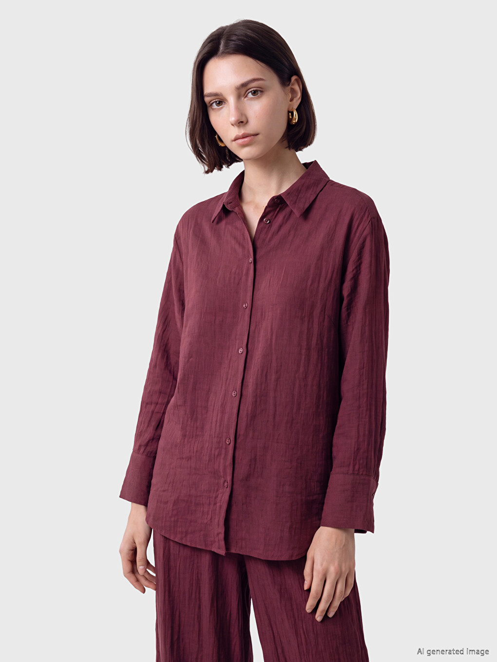 Textured Women's Shirt Tunic