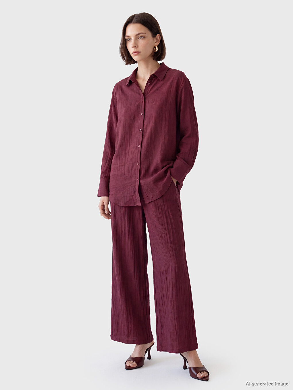 Textured Women's Shirt Tunic-1