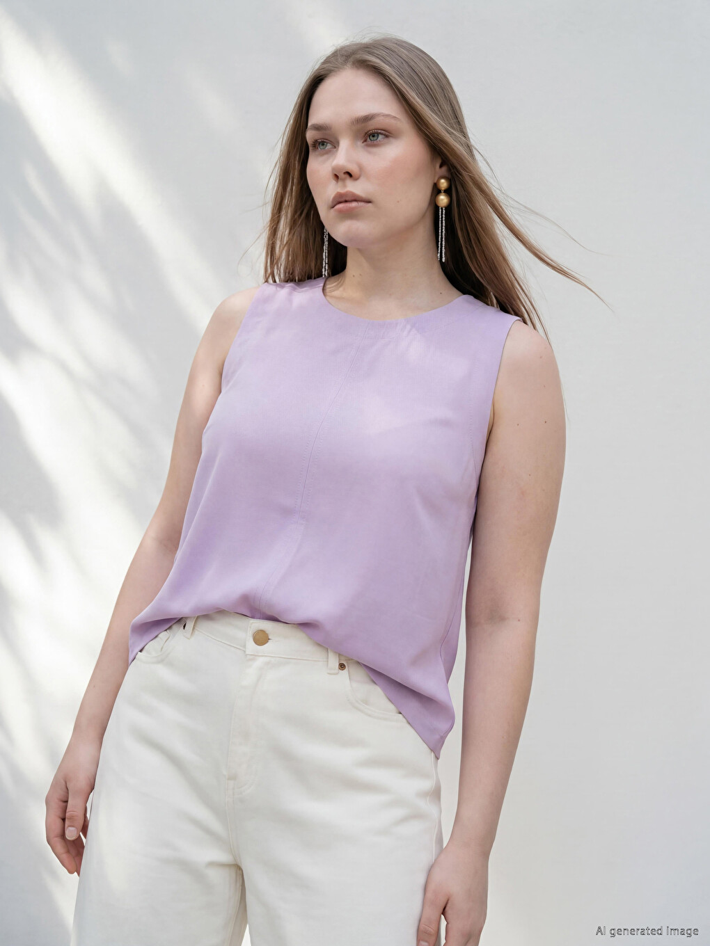 Blouse Grande Taille En Mélange De Modal