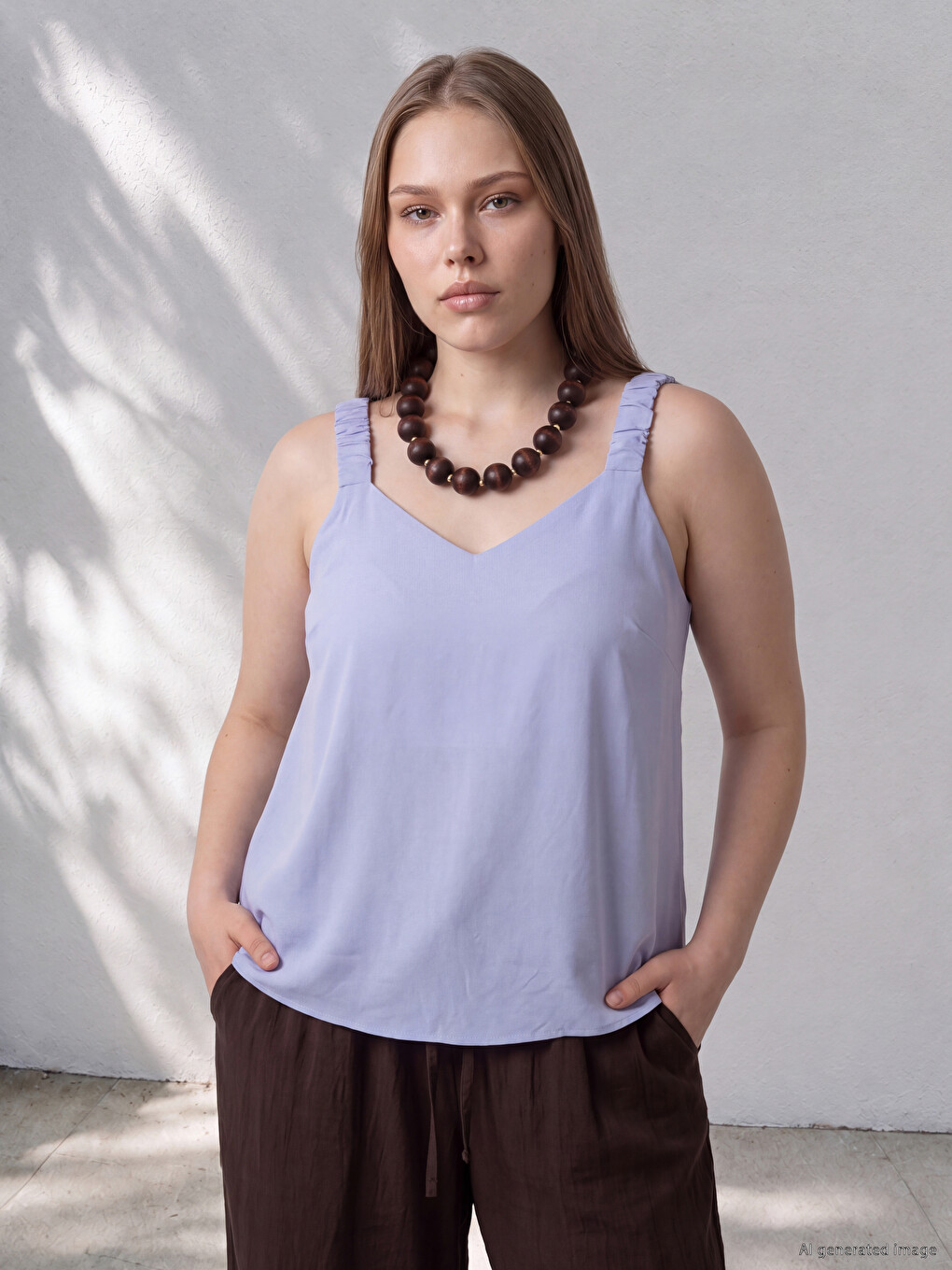 Plus Size Modal Blended Blouse