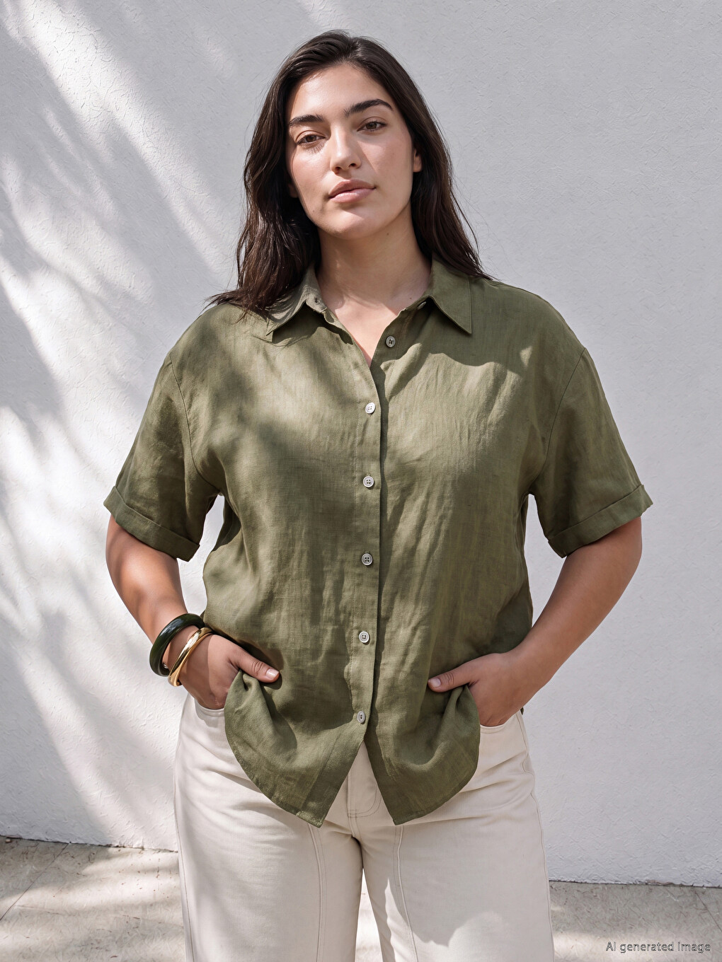 Linen Blend Women's Shirt
