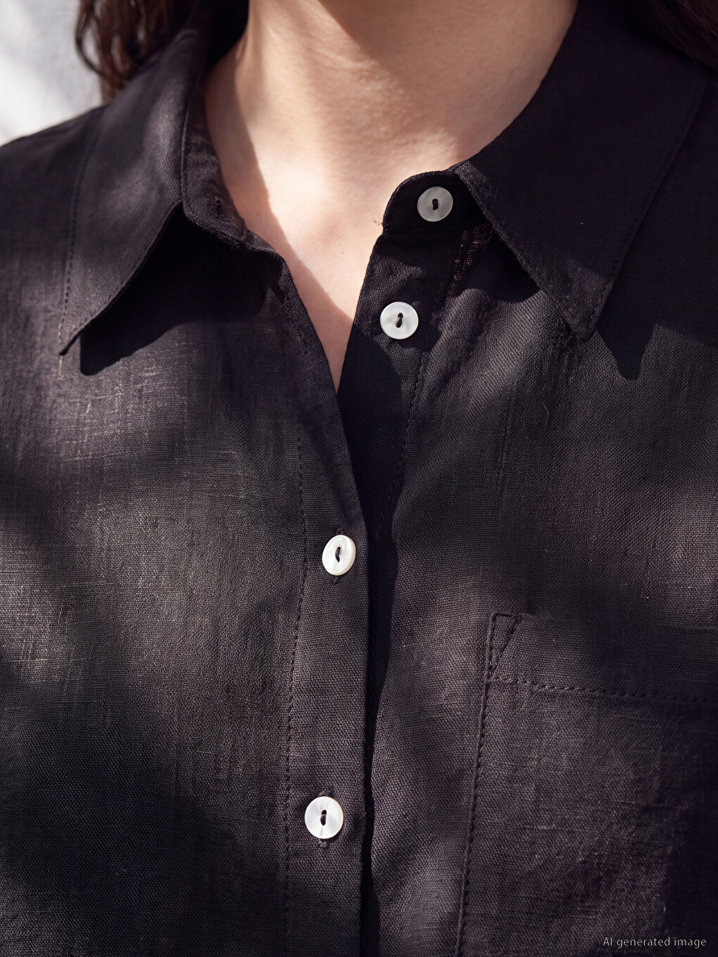 Linen Blend Women's Shirt-3