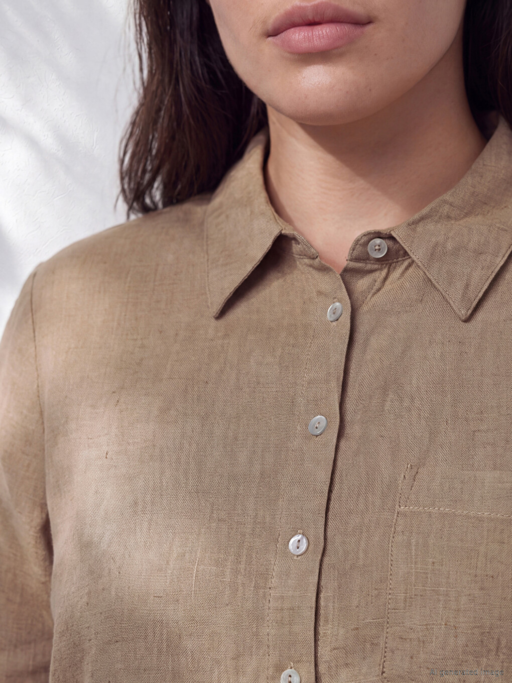 Linen Blend Women's Shirt-3
