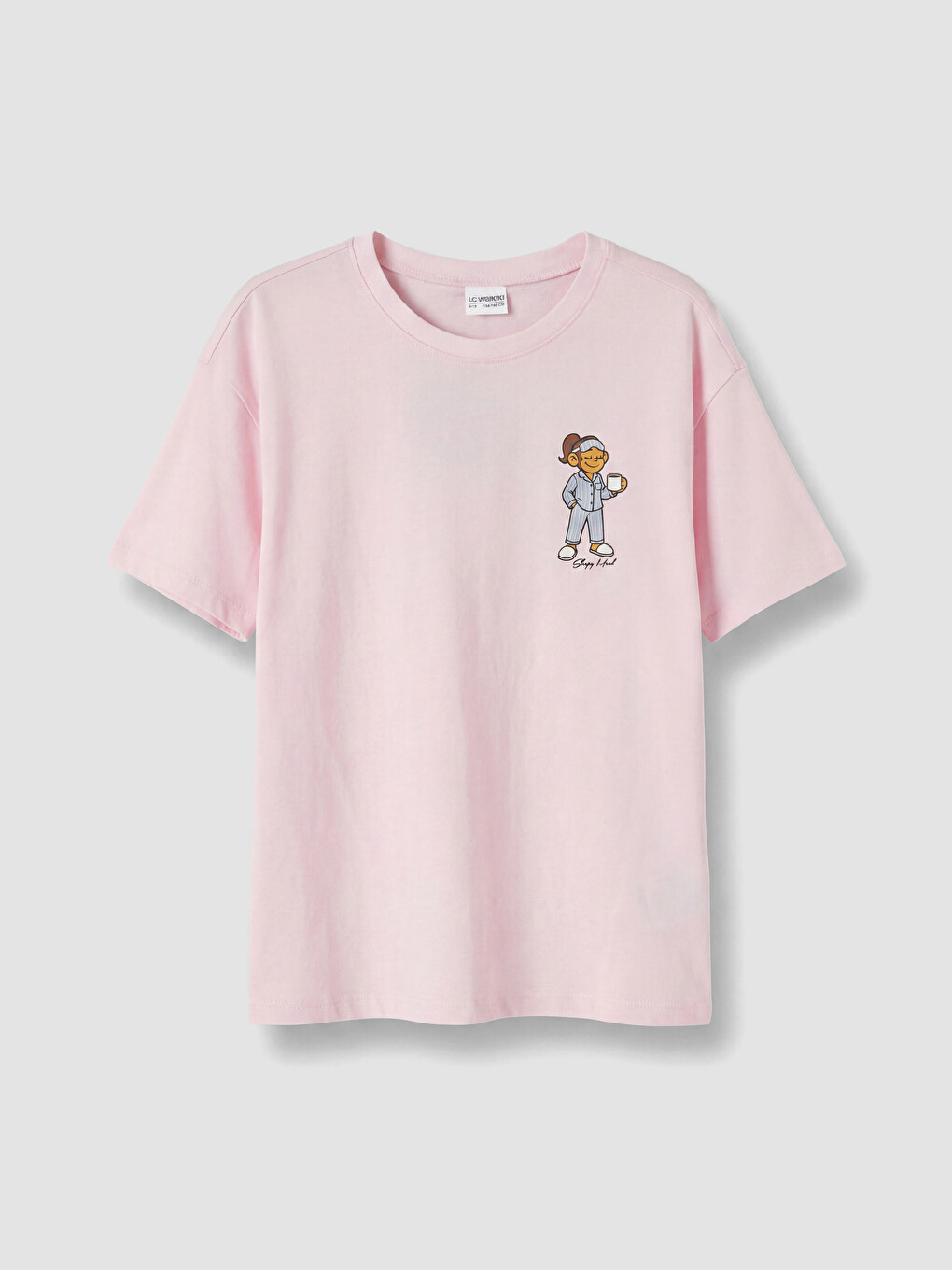 Pembe Baskılı Kız Çocuk Şortlu Pijama Takımı-1