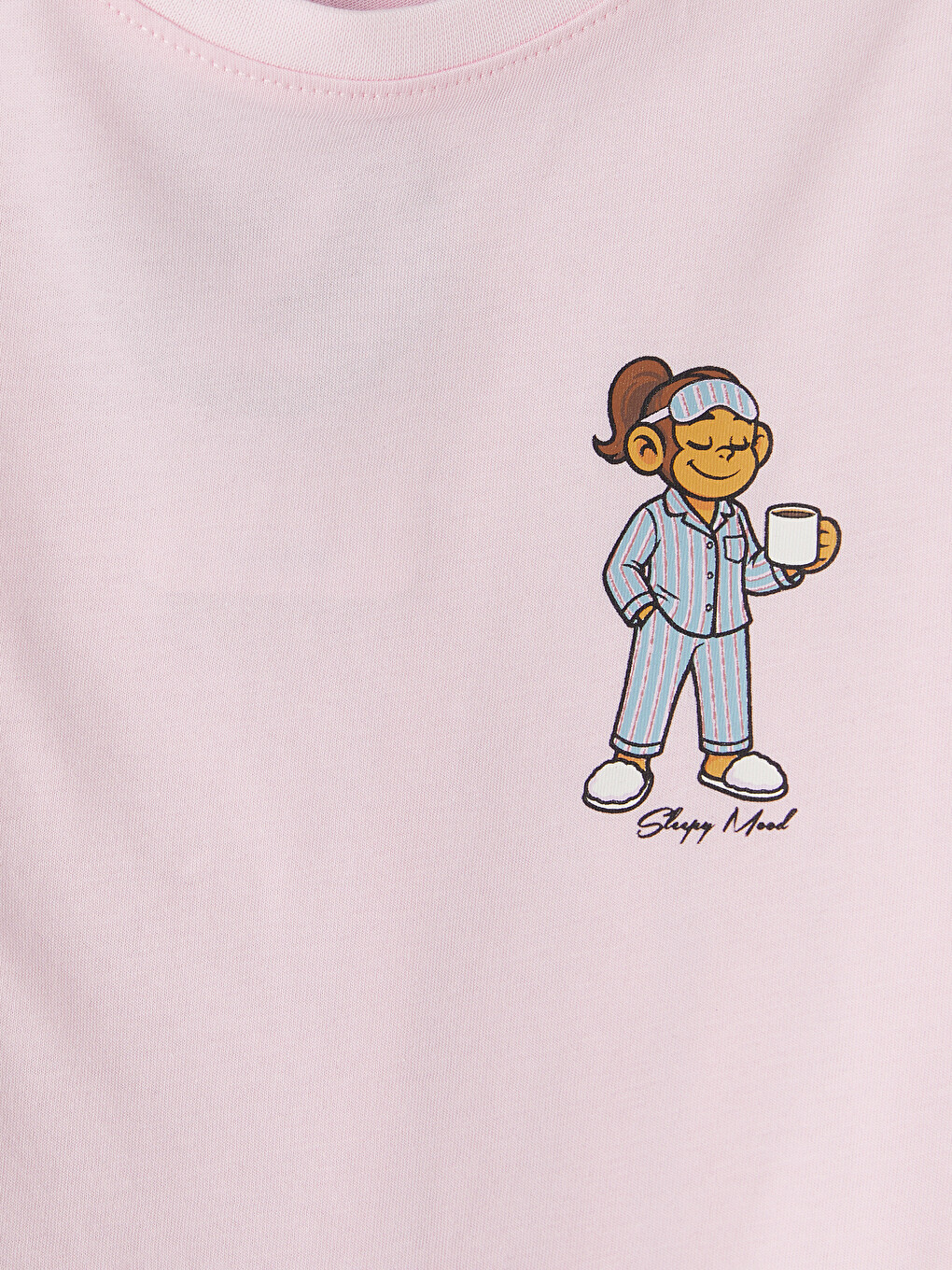 Pembe Baskılı Kız Çocuk Şortlu Pijama Takımı-2