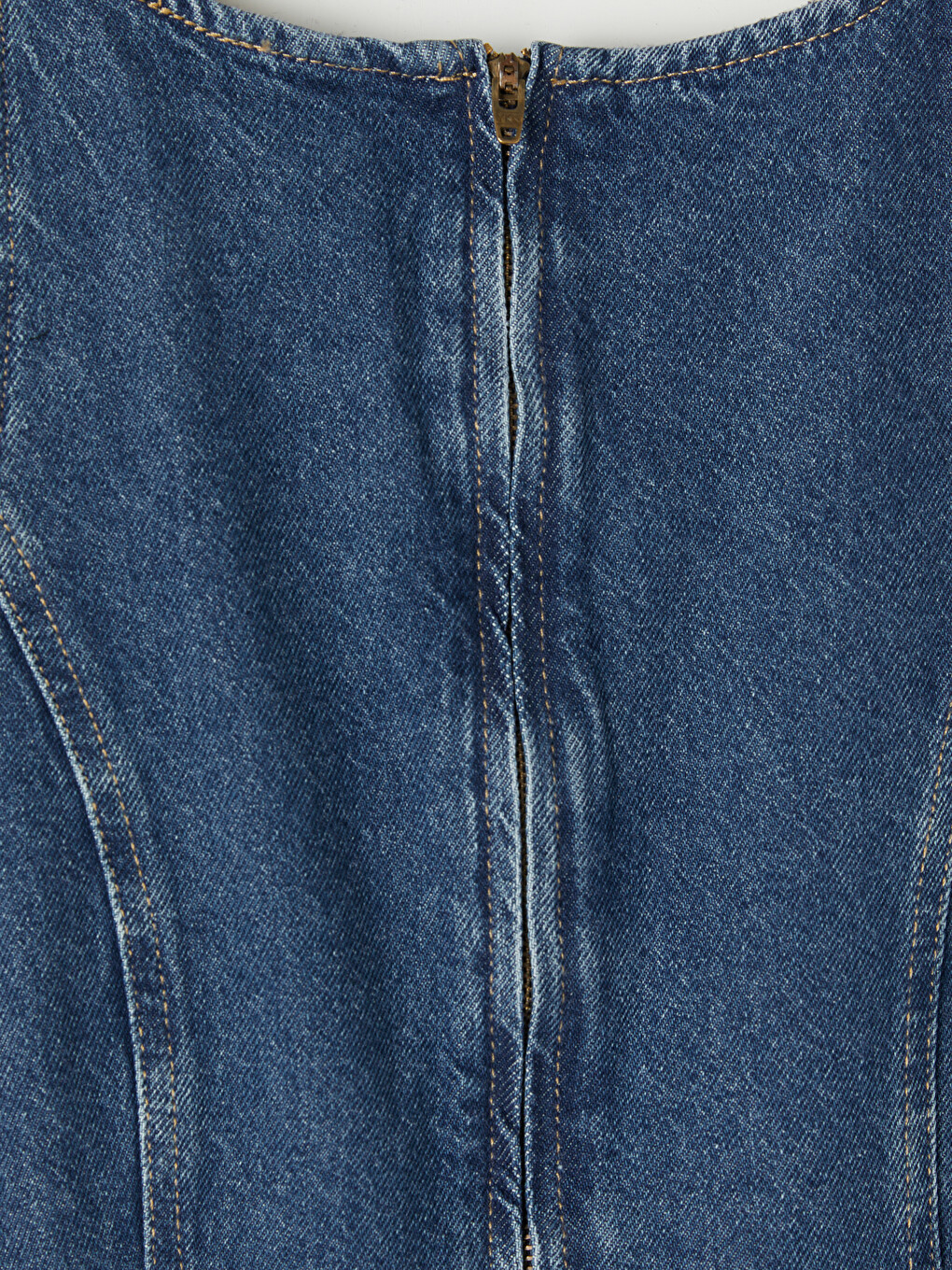 İndigo Bisiklet Yaka Jean Bluz-3