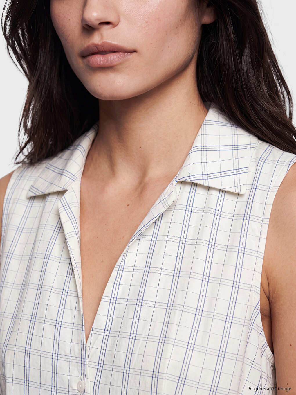 Plaid Sash Shirt Dress-2