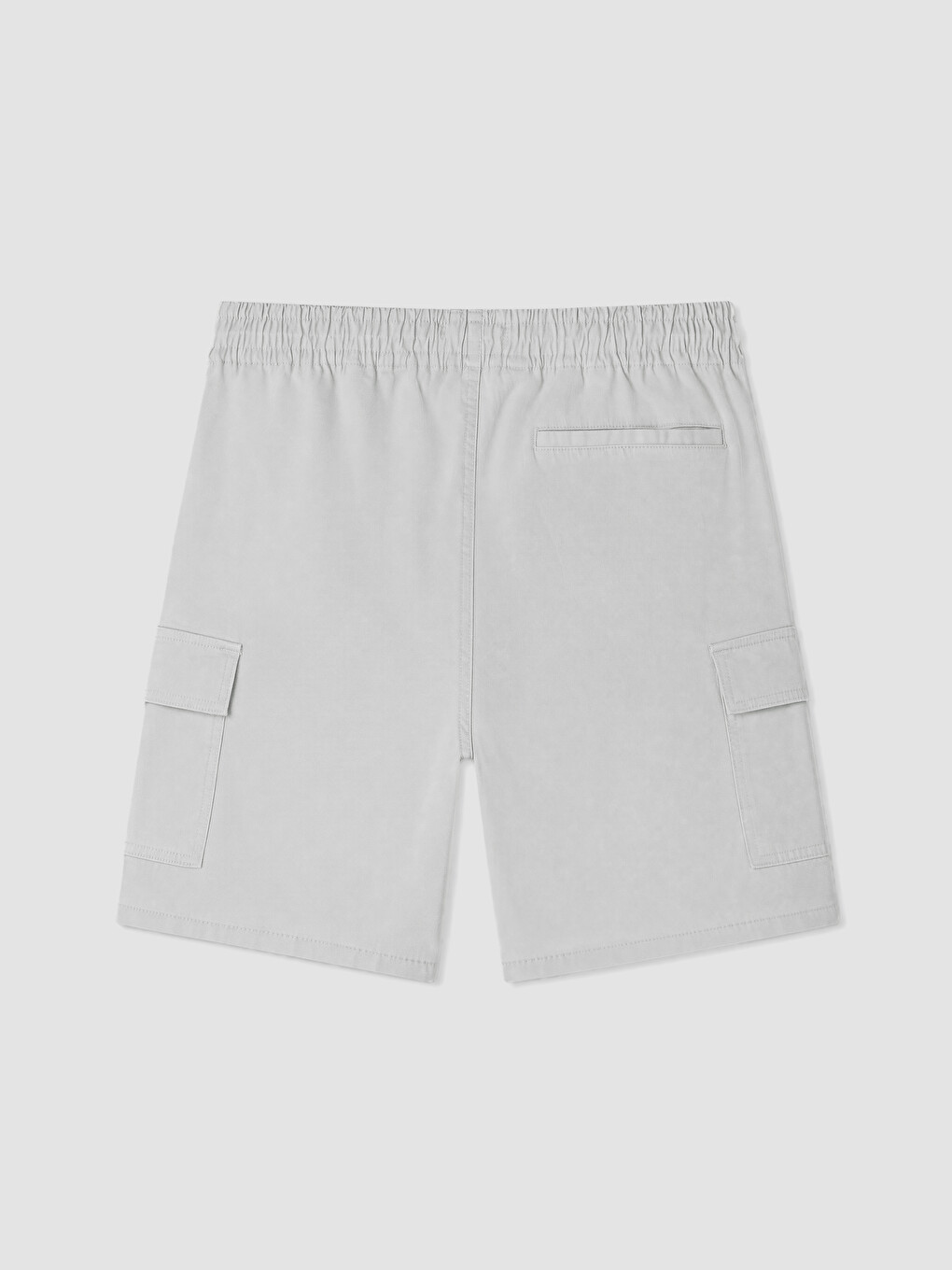 Gri Relax Fit Erkek Kargo Şort-2