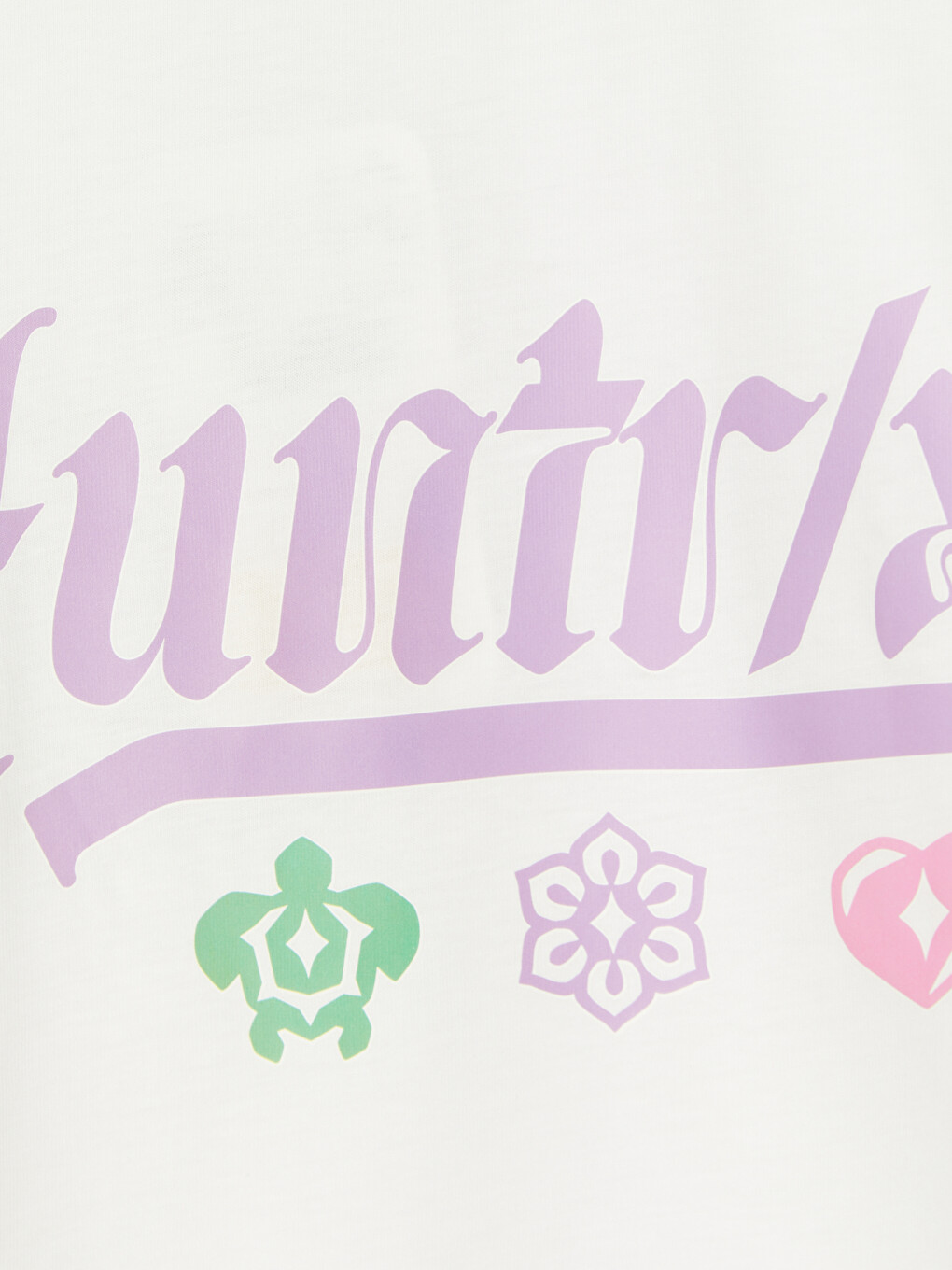 Beyaz K-pop Demon Hunters Baskılı Kız Çocuk Tişört-1