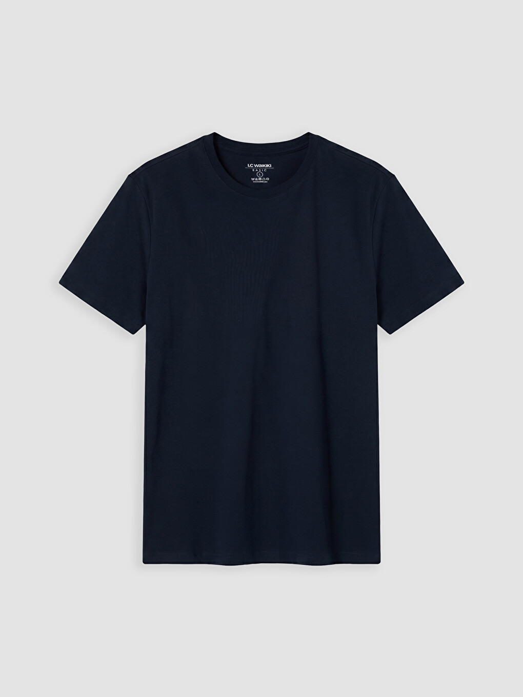 Lacivert Regular Fit %100 Pamuk Basic Erkek Tişört 3'lü-3