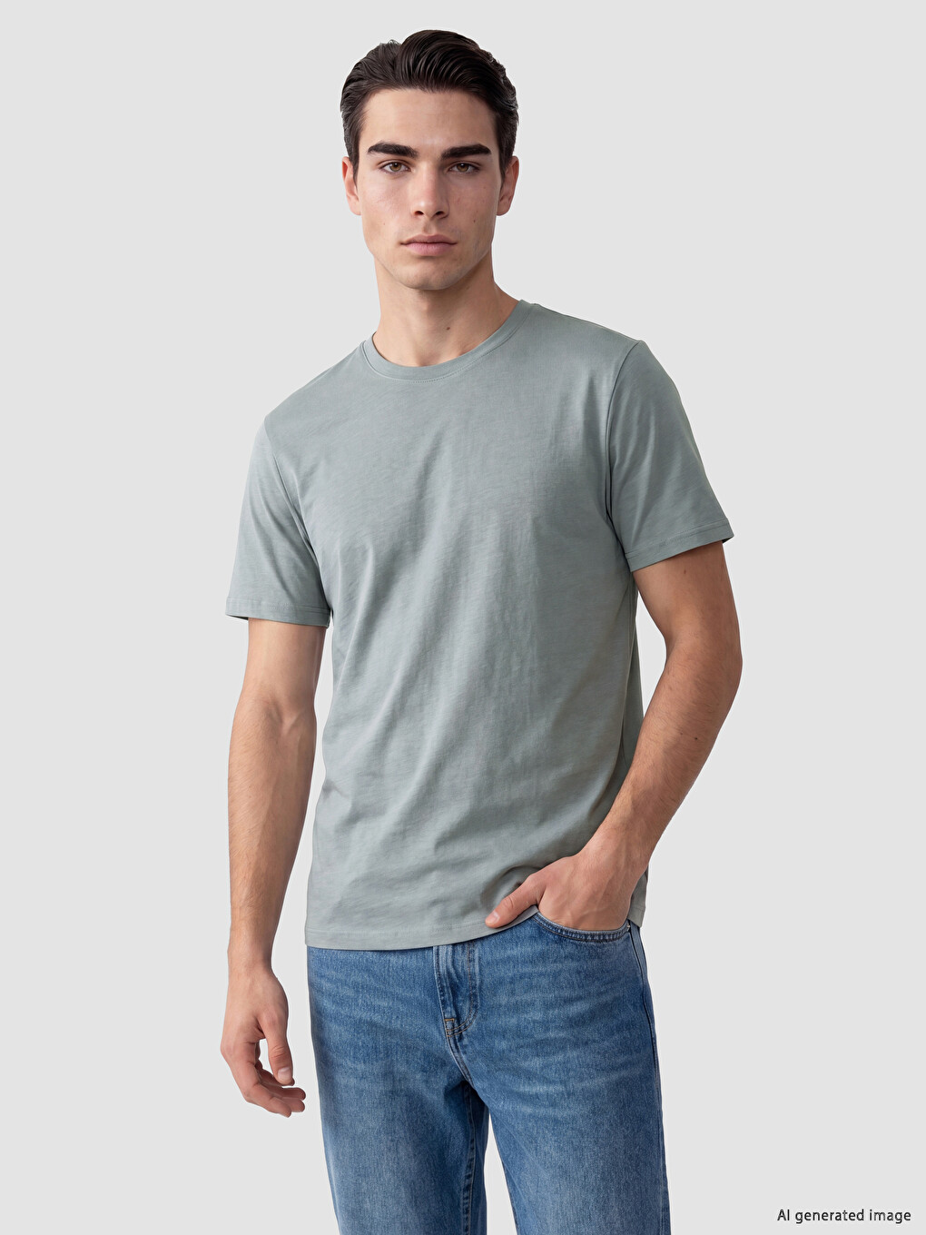 Regular Fit 100% Cotton Basic Men's T-shirt 3-pack-2