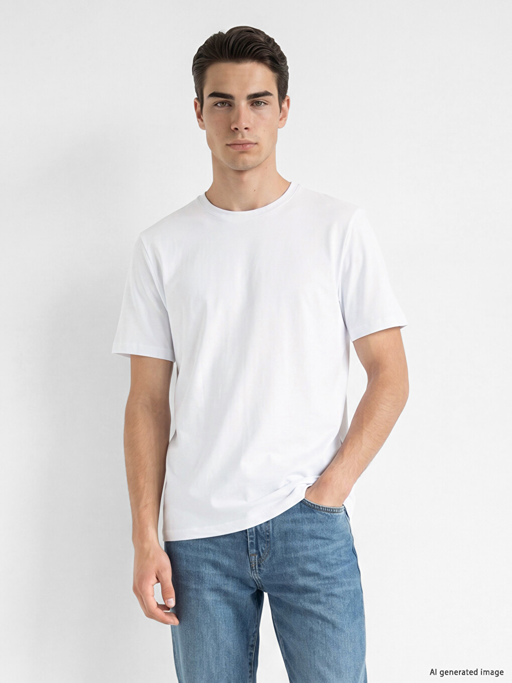 Regular Fit 100% Cotton Basic Men's T-shirt 3-pack-3