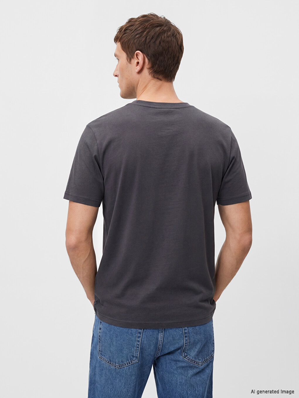 Regular Fit %100 Cotton Basic Men's T-Shirt 3-pack-3