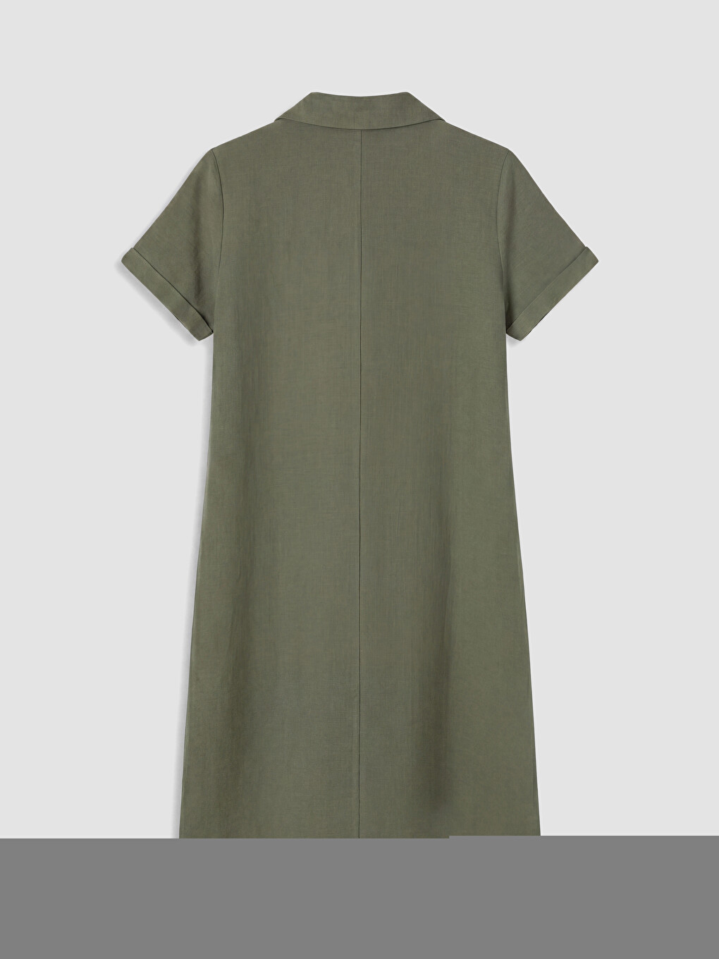 Haki Polo Yaka Elbise-6