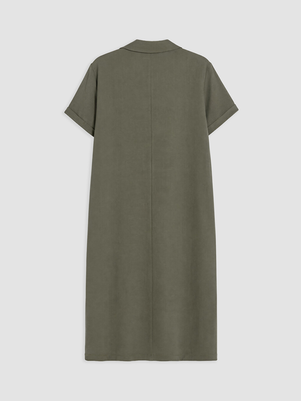 Collared Neck Plus Size 100% Cotton Dress-7