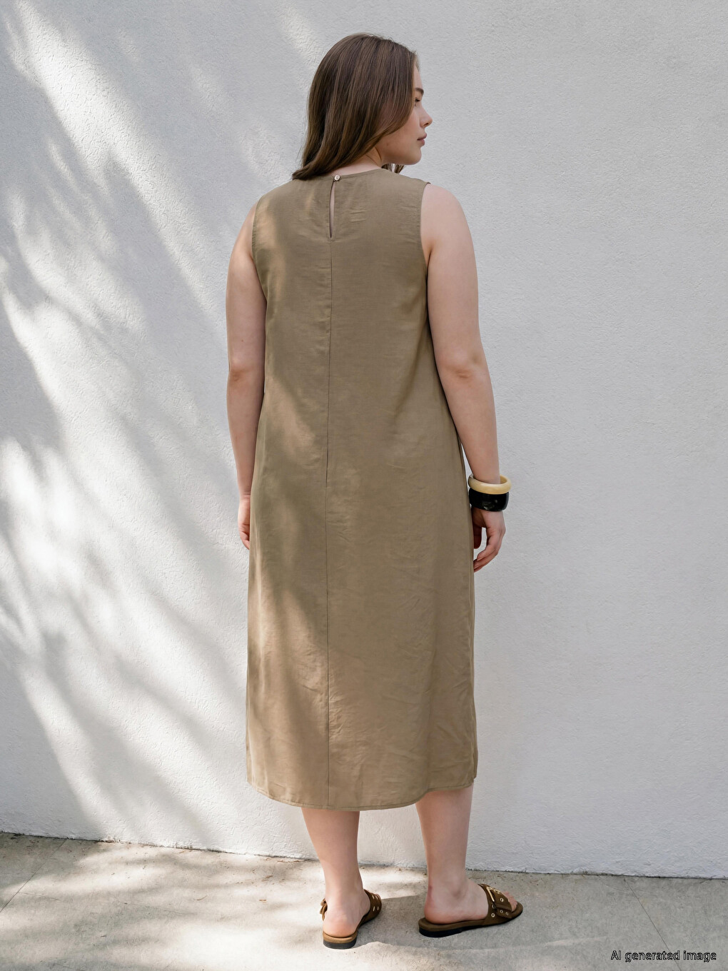 Rochie De Damă Mărimi Mari Din Amestec De Modal-3