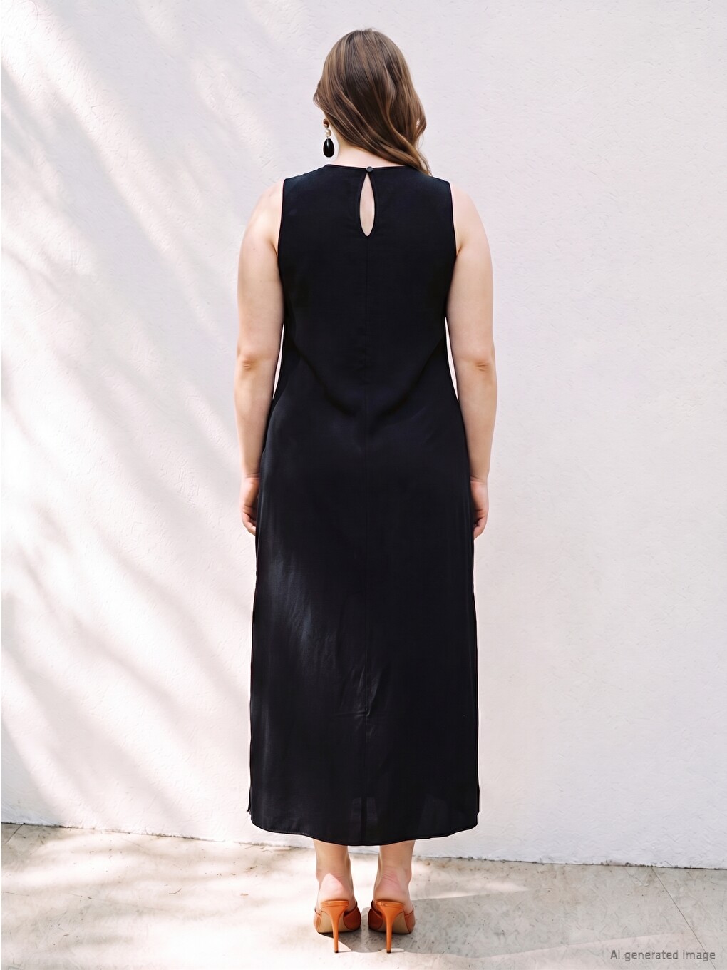 Rochie De Damă Mărimi Mari Din Amestec De Modal-3