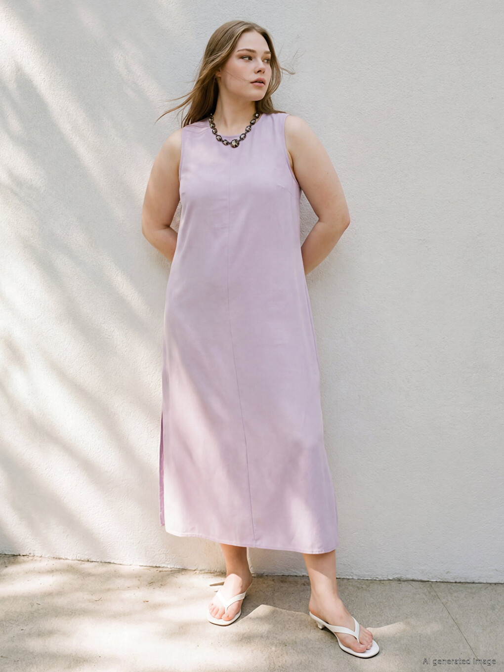 Plus Size Modal Blend Women's Dress